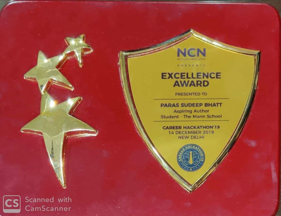 The Mann School has been Awarded with trophy of “Career Guidance Drive” by NCCN
