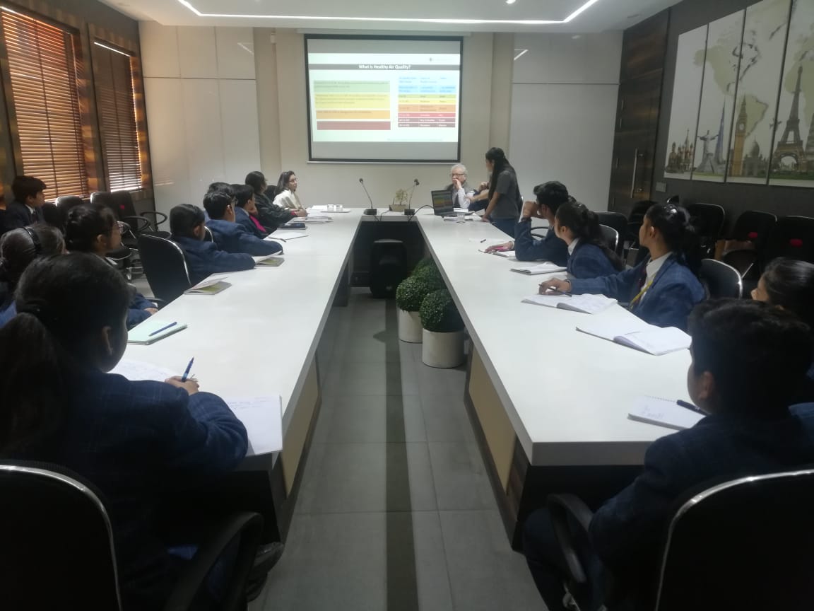 An educational session was organised for the students to discuss different measures to reduce the level of air pollution by Modern Public School Shalimar Bagh