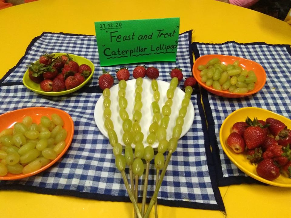 An innovative Feast and treat activity was organized for pre primary class at GBN Sr Sec School Sector 21D, Faridabad