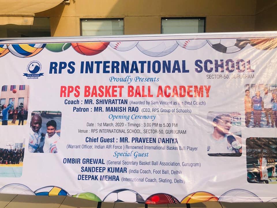 First ever launching of RPS Basketball Academy at RPS International School