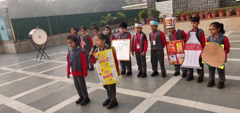 Students chose the theme ‘Eat Right to Live Right’ to focus on a Healthy Diet at Venkateshwar Global School