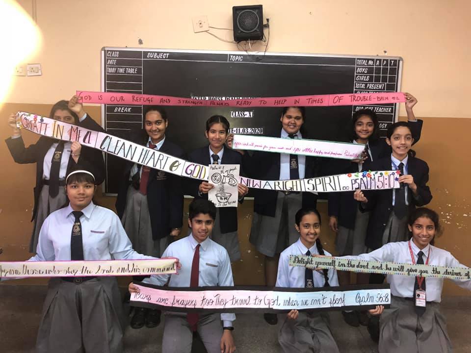 Psalm Writing Inter House competition was conducted for class 10 at Ryan International School, Sector-25, Rohini, Delhi