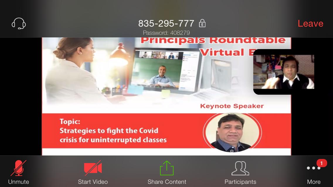 Virtual Principal Roundtable brings fraternity of education together to nurture their best practices on covid crisis