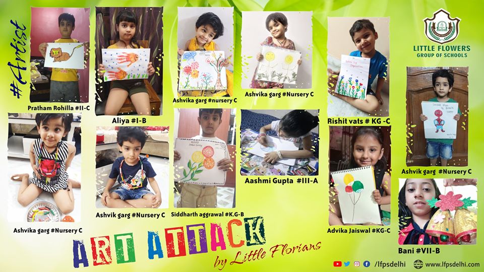 School heartily acknowledged all such artistic efforts of students and wished that all little flowers will soon be assembled together to enliven the garden of our school.