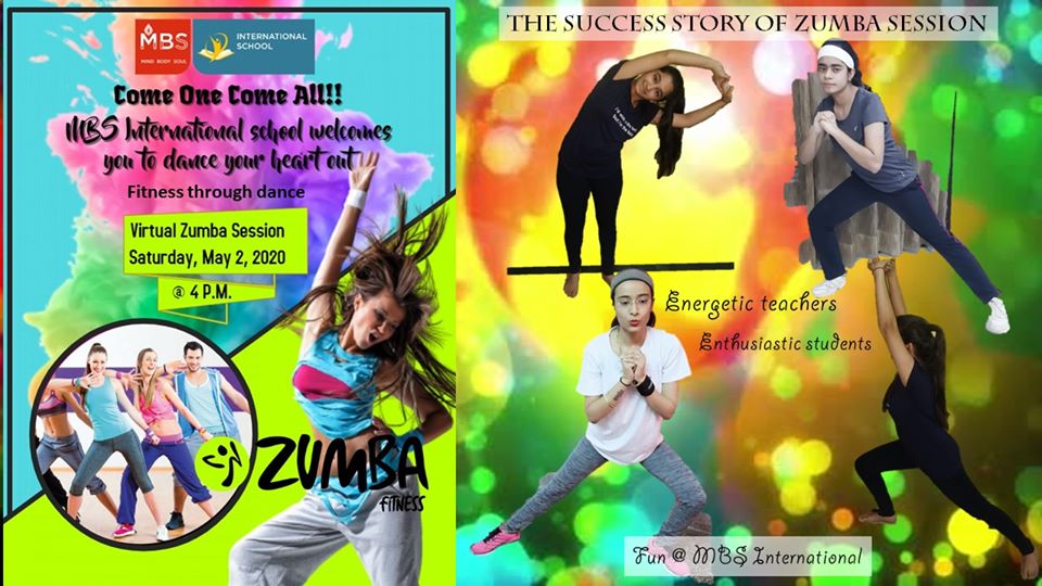 MBS International School took an initiative to conduct a virtual ‘Family Zumba’ Session