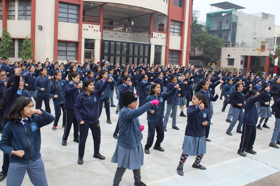 A Self Defense Training program for was organised for students at Bharat National Public School, Ram Vihar, Delhi