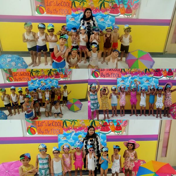 Little munchkins in Class Nursery at Holy Child Public School had a pool party.