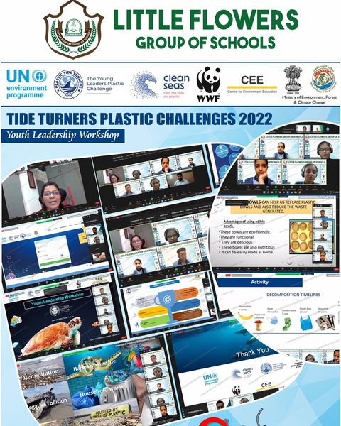 Little Flowers Group of Schools, in support of CEE, held a thoughtful webinar on TIDE TURNERS PLASTIC CHALLENGES 2022.