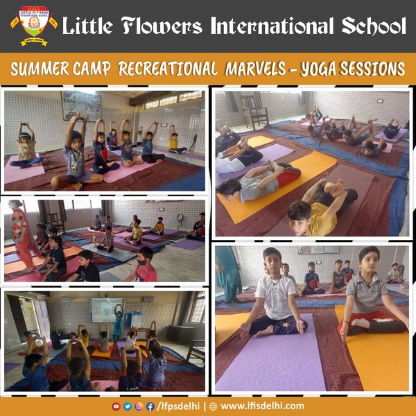 Little Flowers International School in Kabir Nagar hosted a Summer Camp where children could participate in Yoga Classes.
