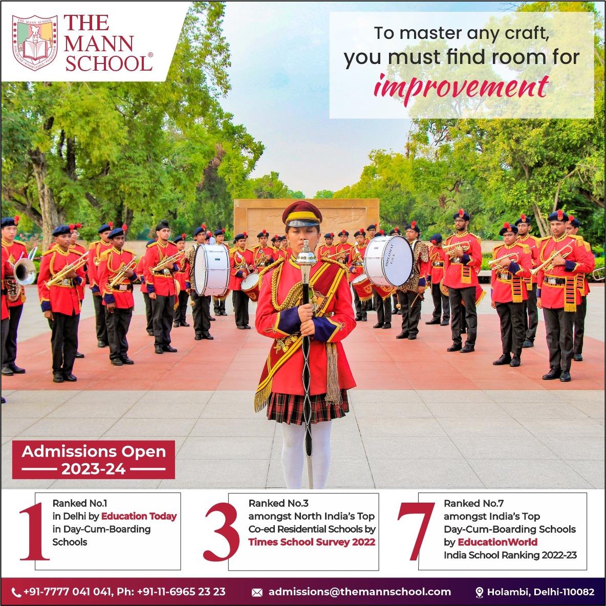 Admissions open in The Mann School, one of the top ranked Co-ed Day-cum-Boarding School located in Delhi