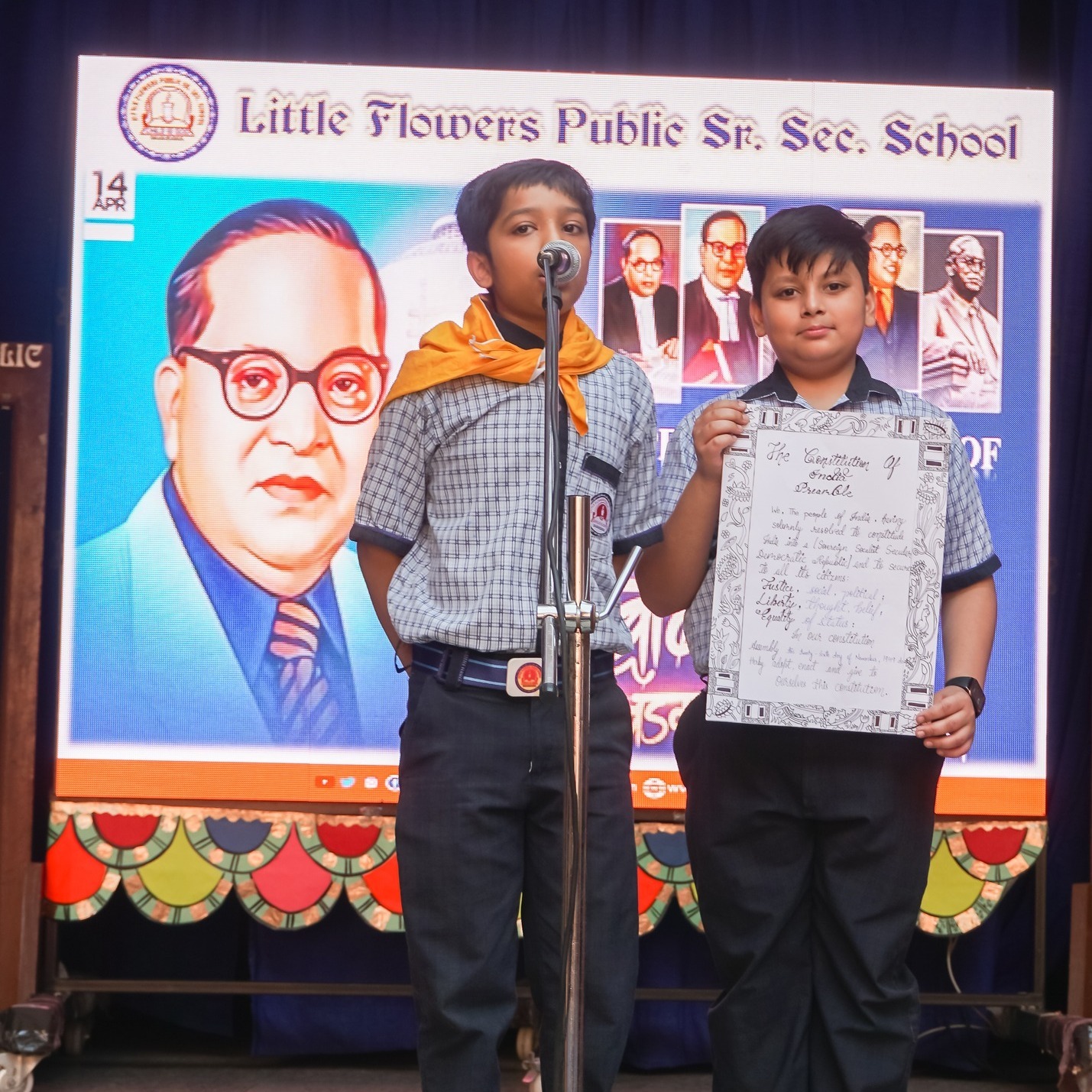 Little Flowers Group Of Schools Shahdara Delhi celebrated birth anniversary of Dr B.R. Ambedkar with great enthusiasm to give a tribute to the social reformer, lawyer and political activist