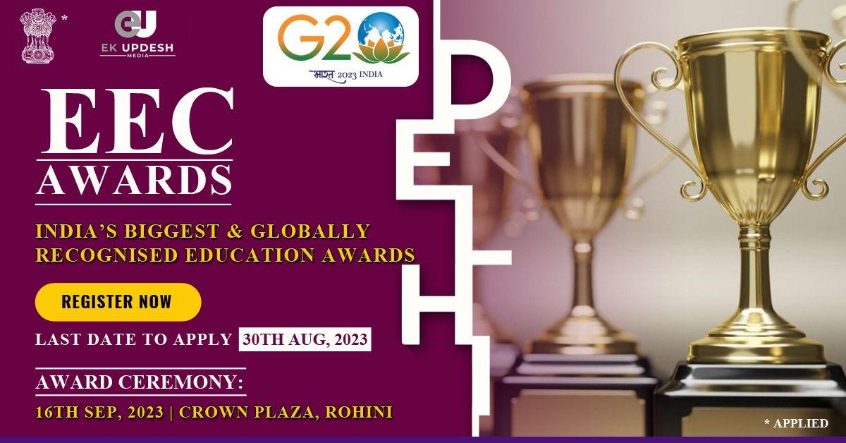 Education Excellence Conclave Awards Rescheduled to September 16th, 2023.