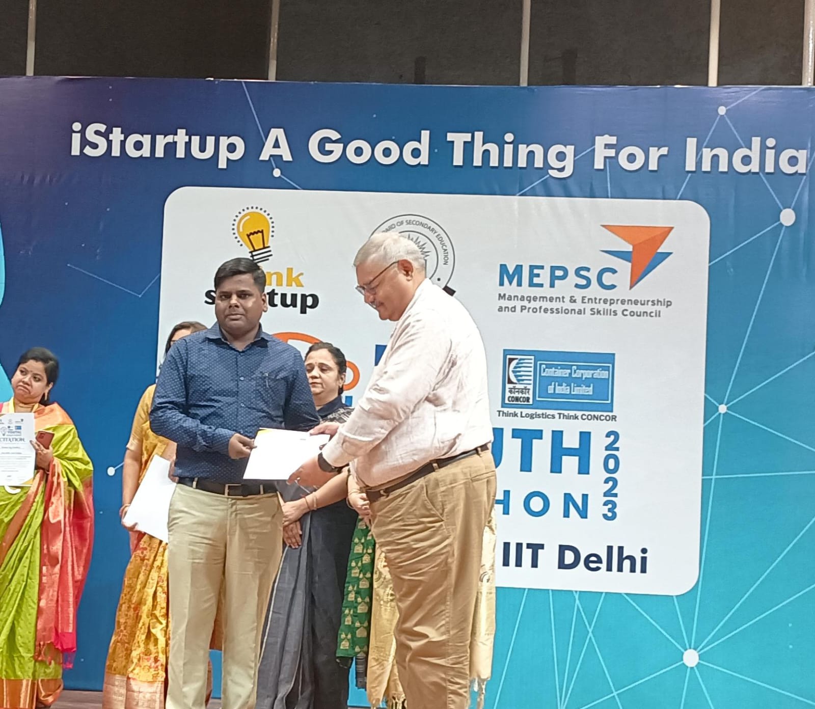 Mr. Sandeep from Ramjas International School R K Puram New Delhi has been awarded a citation for invaluable contribution as Expert Mentor Panel of Youth Ideathon, School Innovation Council, 2023 at IIT Delhi